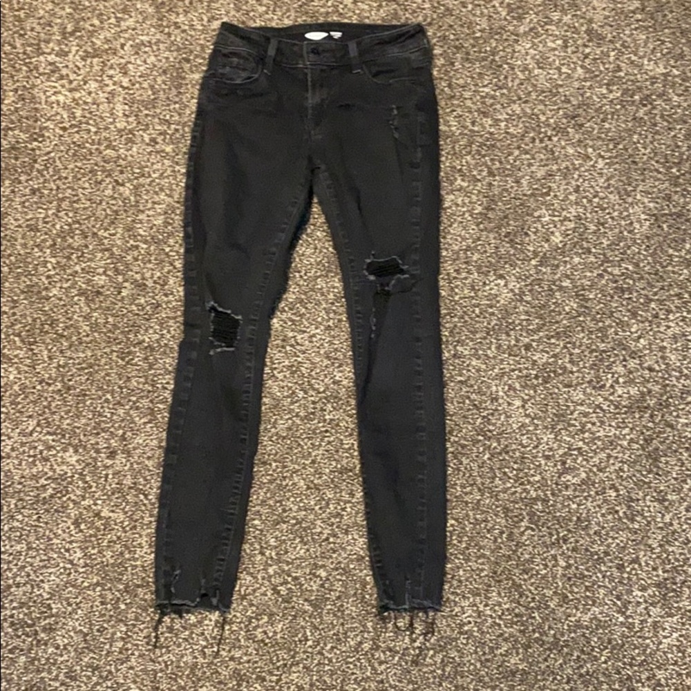 Old navy black ripped jeans